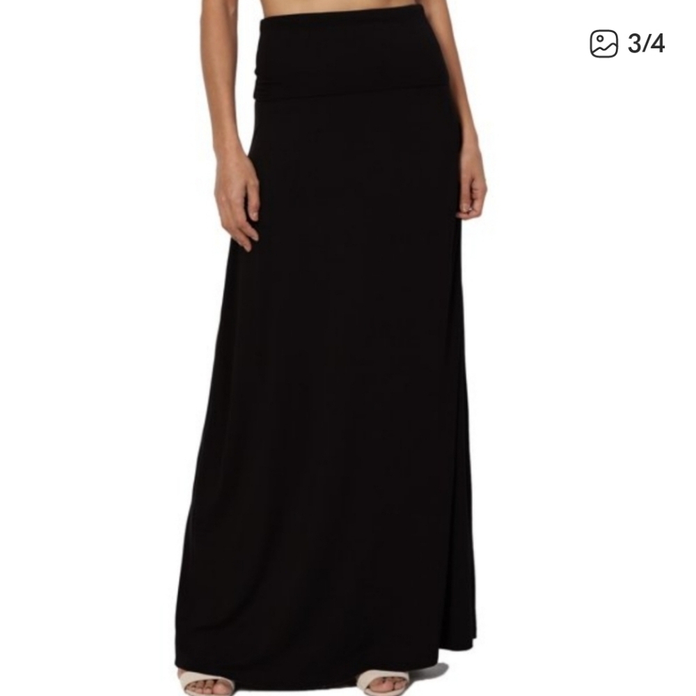 Chic Black Maxi Skirt for Women